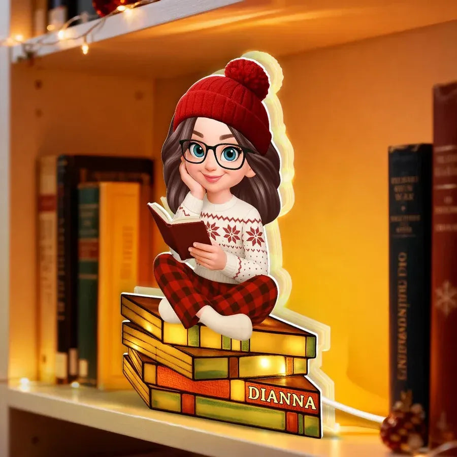 Reading Girl Acrylic Light Box