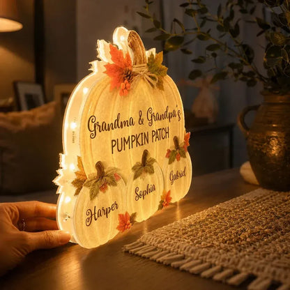 Personalized Pumpkin Patch Acrylic Light Box
