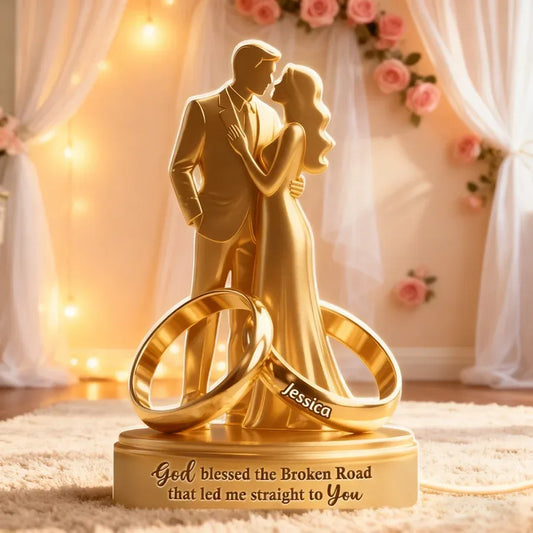 Personalized Couple & Rings Acrylic Light Box