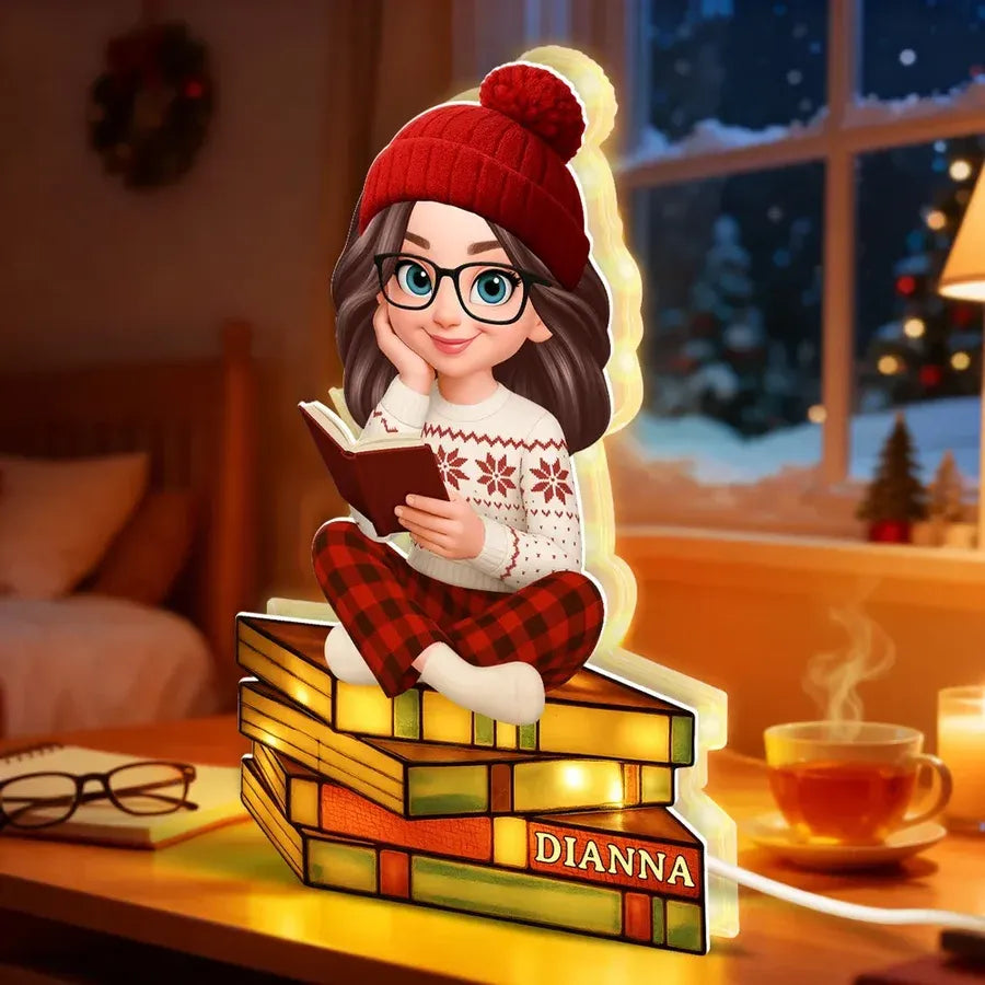 Reading Girl Acrylic Light Box