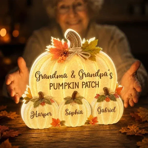 Personalized Pumpkin Patch Acrylic Light Box