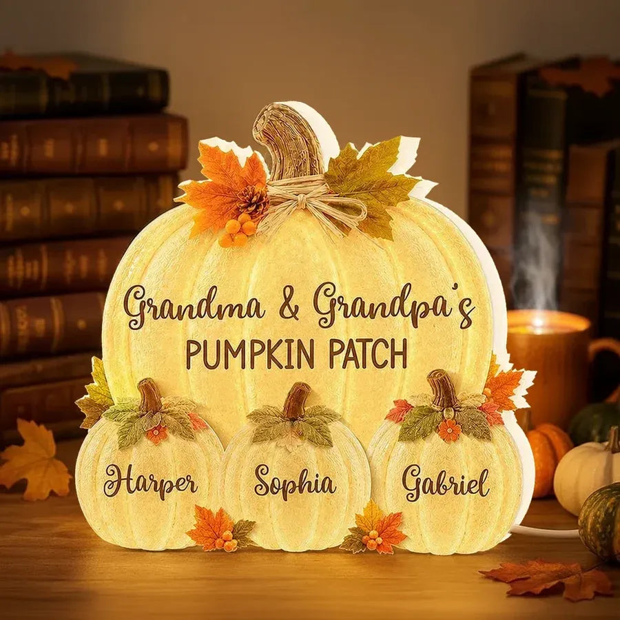 Personalized Pumpkin Patch Acrylic Light Box
