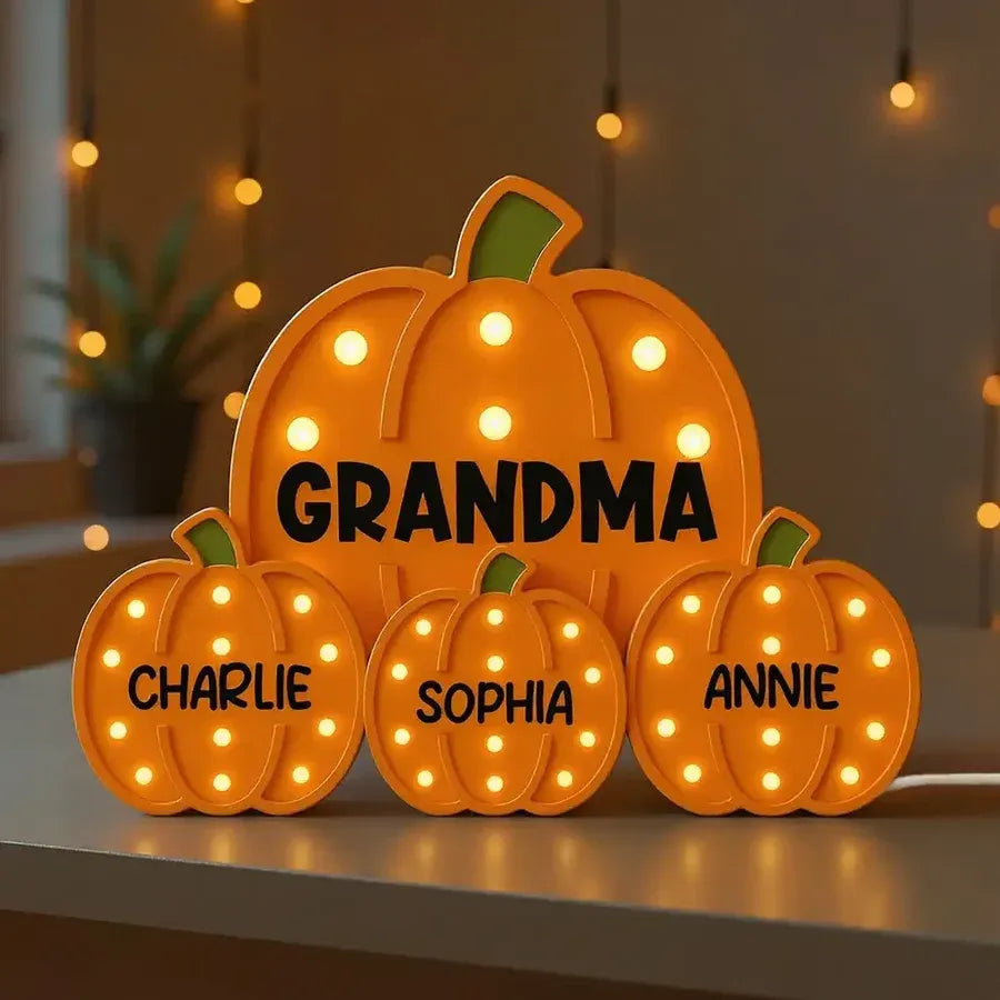 Grandma Pumpkin Acrylic Light Box