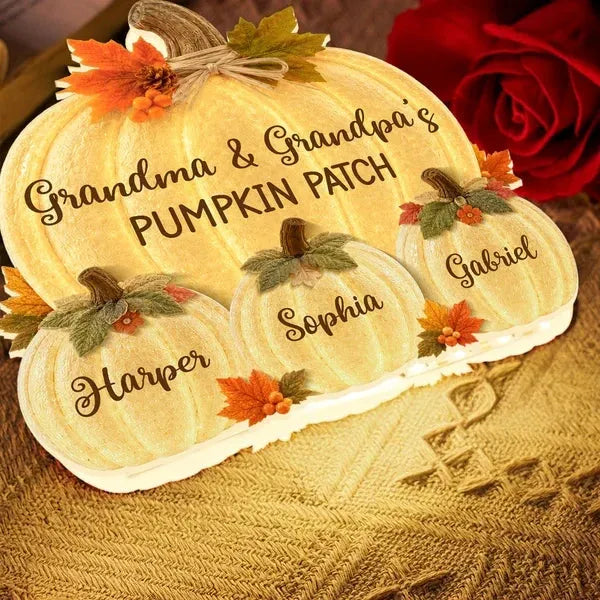 Personalized Pumpkin Patch Acrylic Light Box