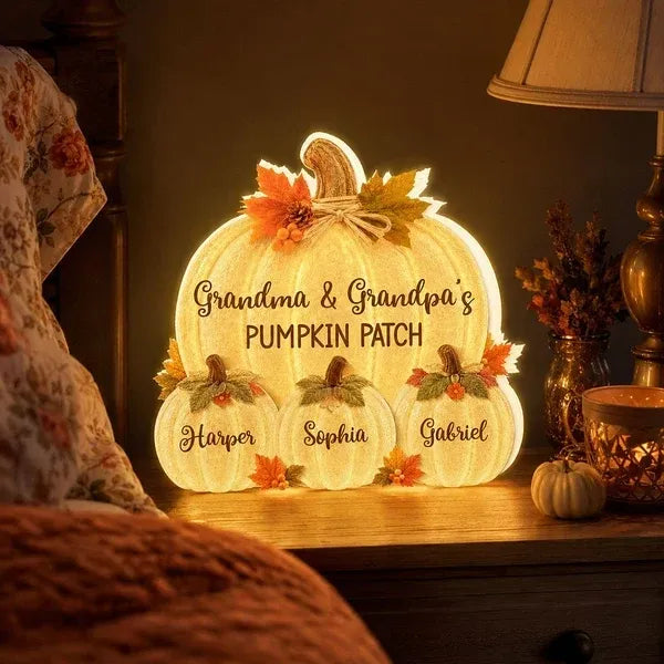 Personalized Pumpkin Patch Acrylic Light Box