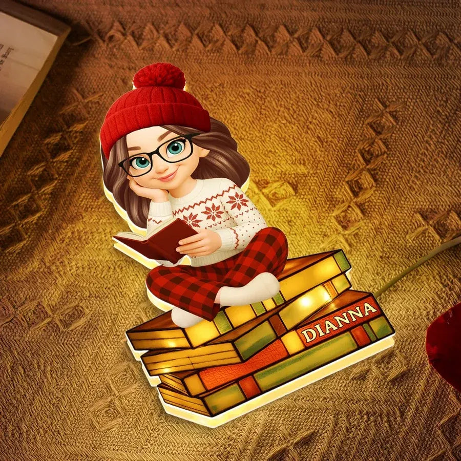 Reading Girl Acrylic Light Box